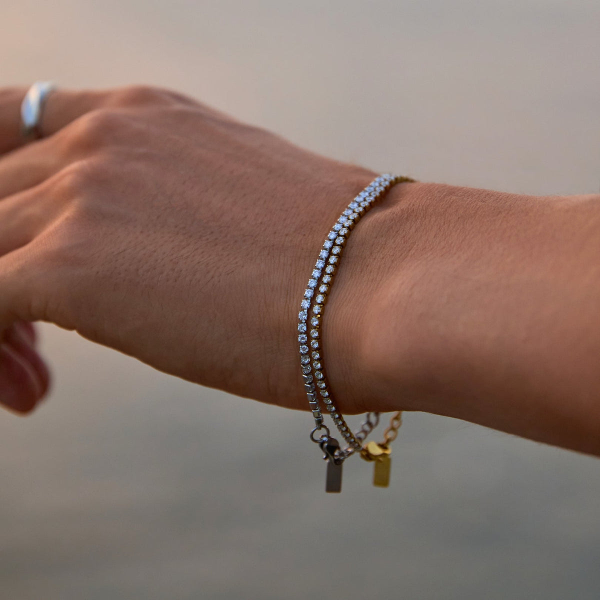 Minimalistisches Tennisarmband