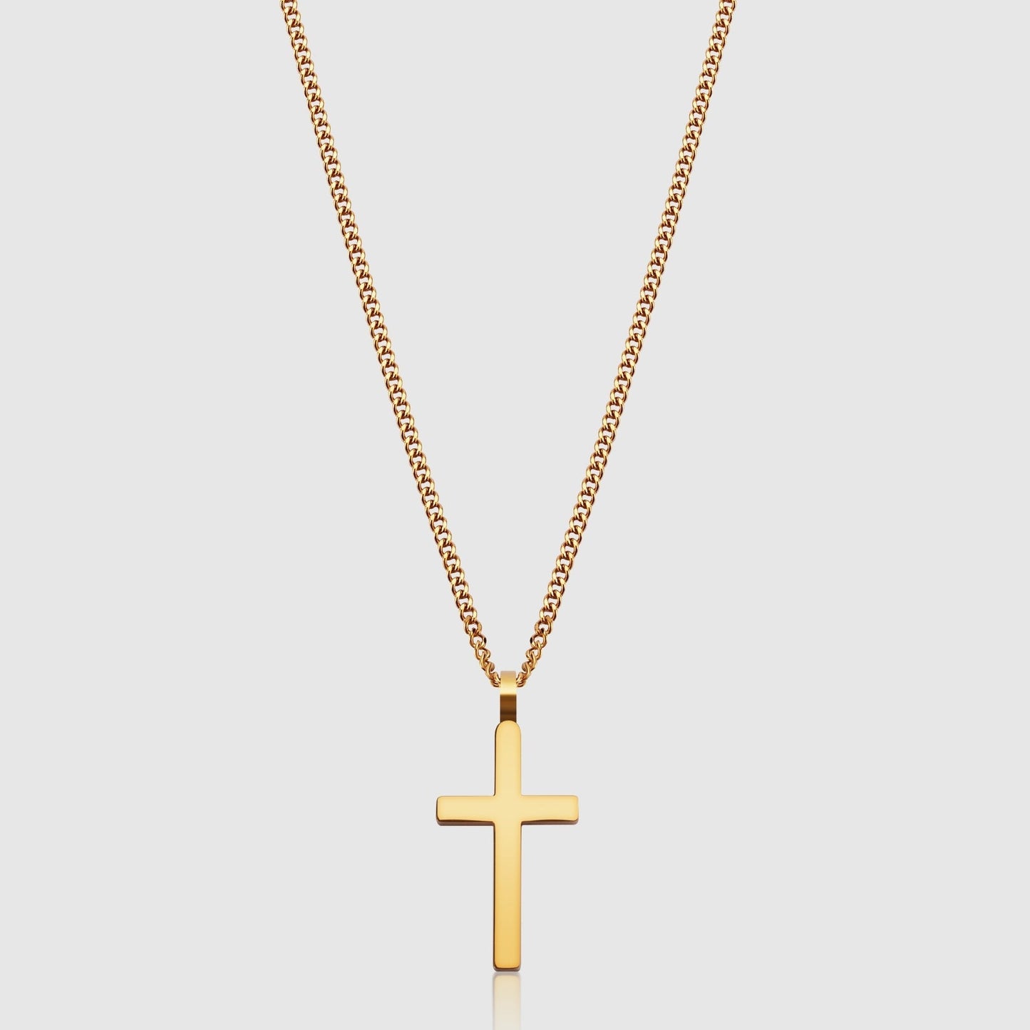 Klassische Kette mit Kreuz und Panzerkette