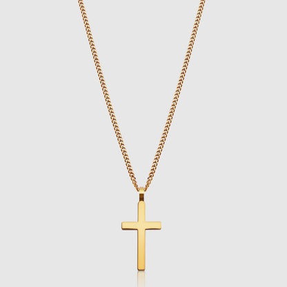 Klassische Kette mit Kreuz und Panzerkette