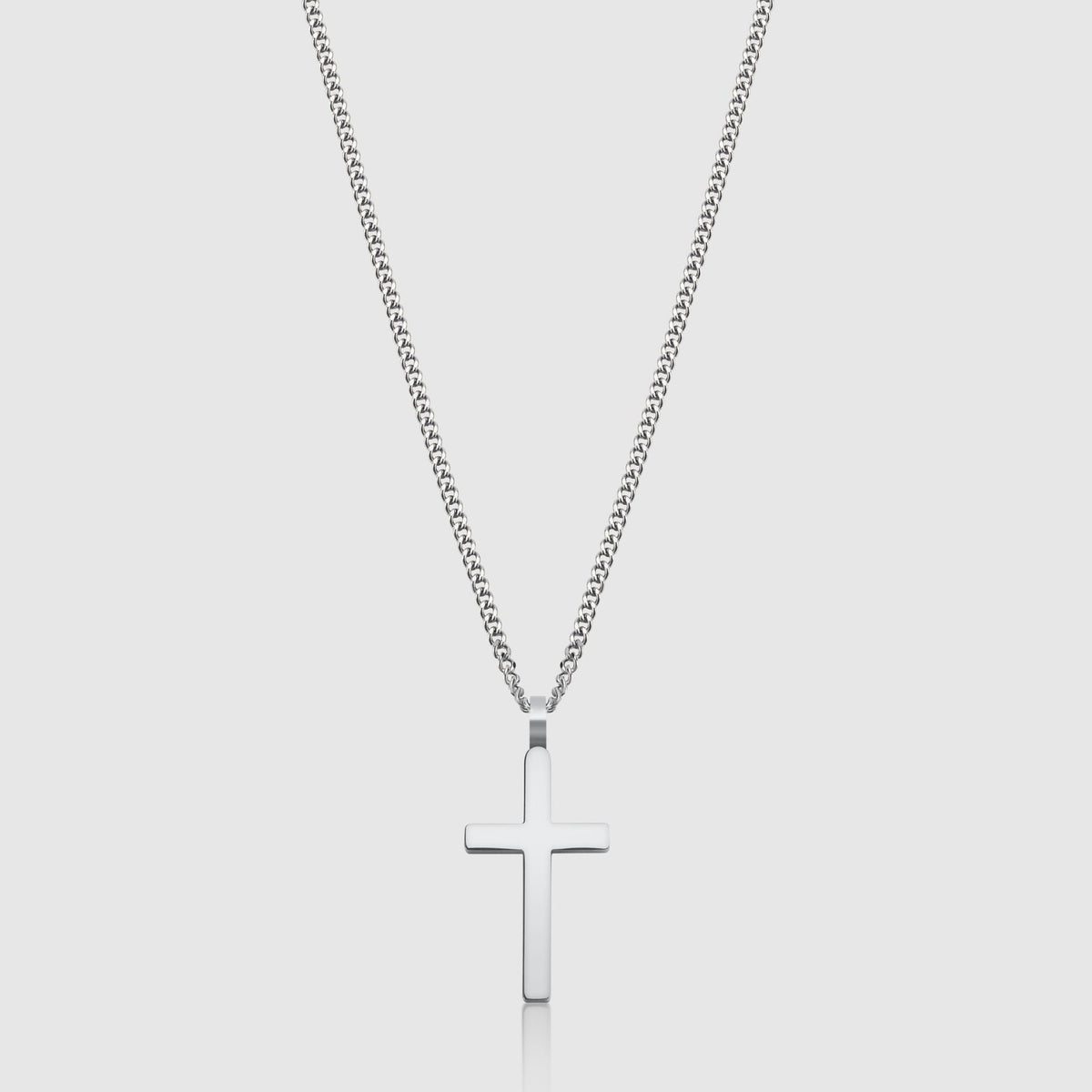 Klassische Kette mit Kreuz und Panzerkette