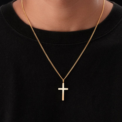 Klassische Kette mit Kreuz und Panzerkette