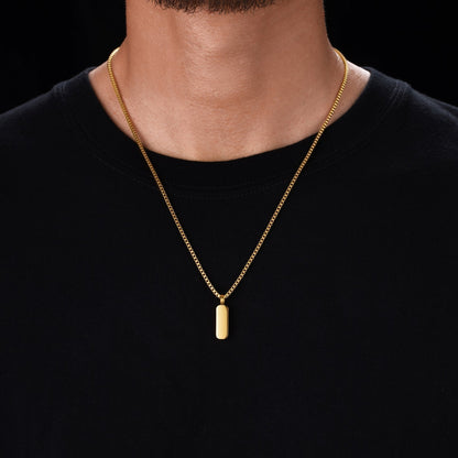 Minimalistischer Anhänger mit Kasten-Kette